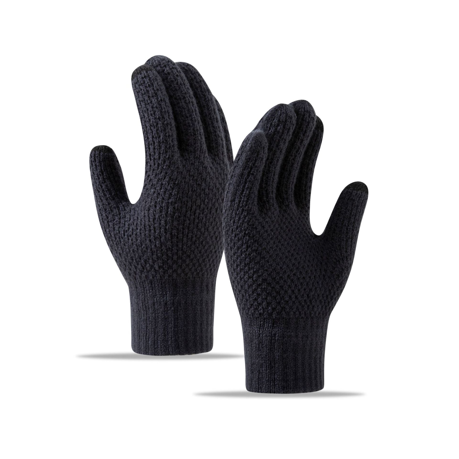 Wholesale Plush and Thickened Cold Resistant Sports Cycling Winter Warm Knitted Touch Screen Gloves