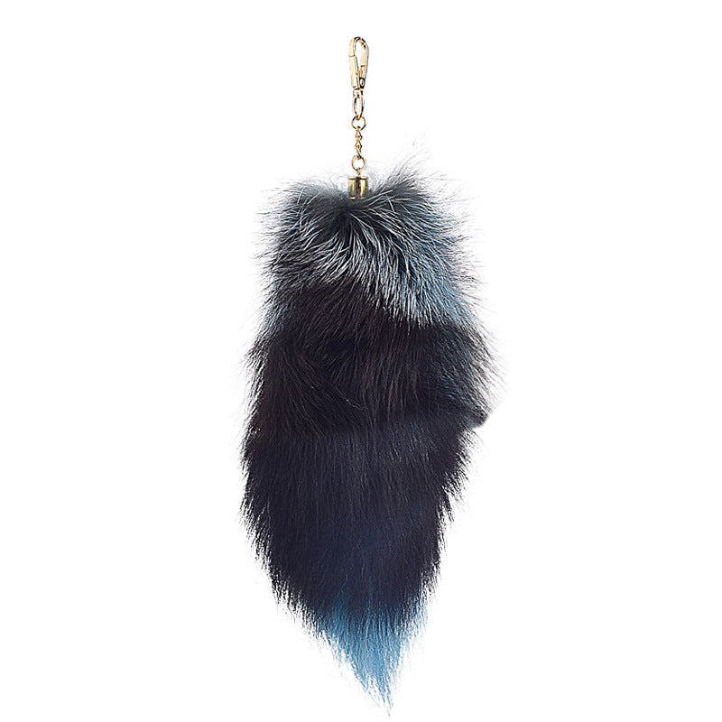 Wholesale of Oversized Fox Hair Pendant Keychains