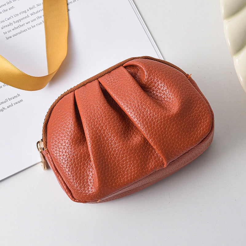 Wholesale Multifunctional pleated double-layer zipper coin purse