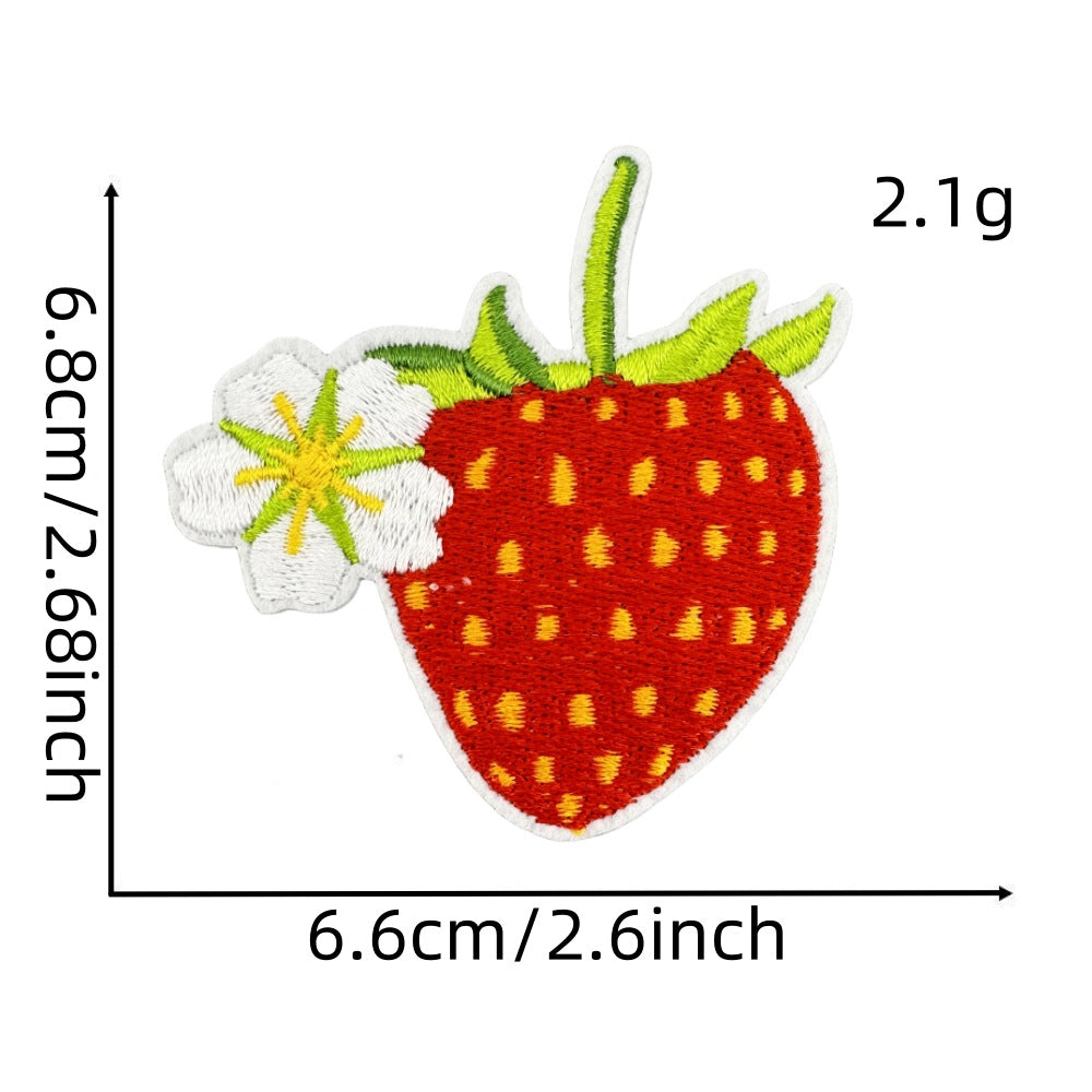 Wholesale Cute Pink Strawberry Cloth Patch Bear Ice Cream Embroidery DIY Patches