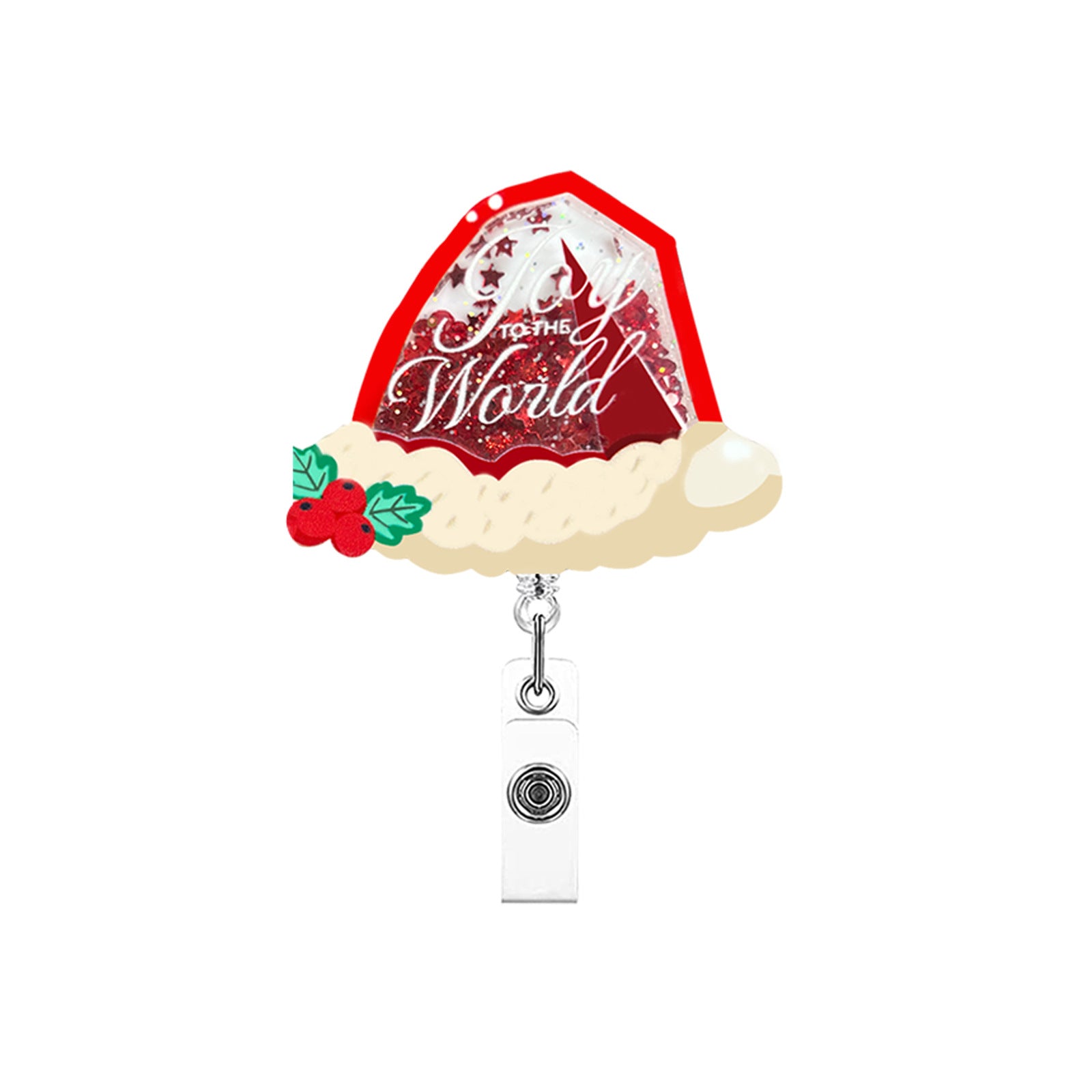 Wholesale Christmas series easy-pull retractable rotating keychain