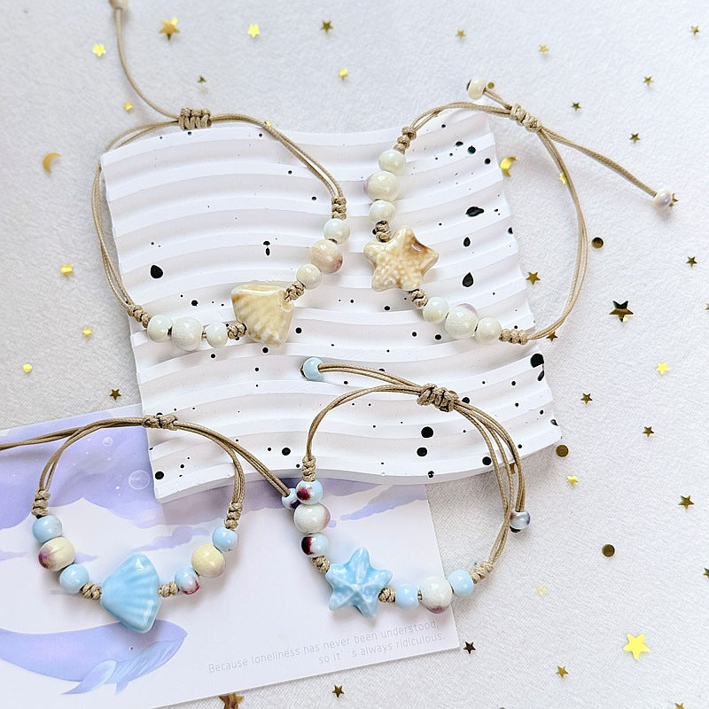 Wholesale Ceramic Ocean Adjustable Bracelet