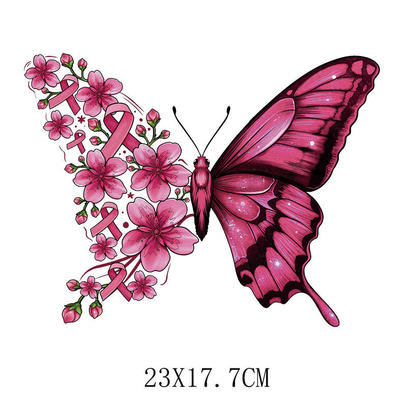 Wholesale 10pcs/pack Pink rainbow ribbon UV DTF Ready to Press Transfers Wraps