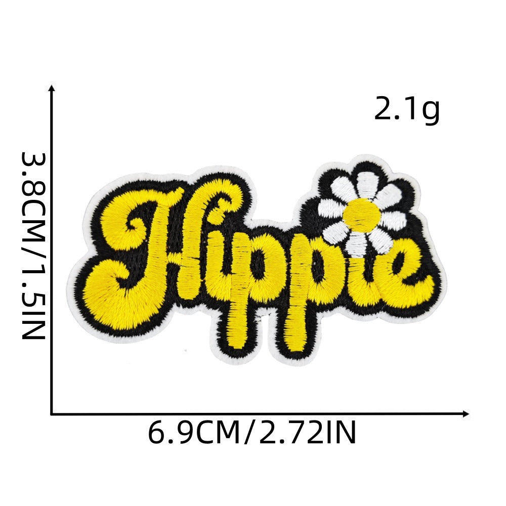 Wholesale Trendy Embroidered Hippie Patch Decorative Accent For Bags DIY Craft Supply Resale