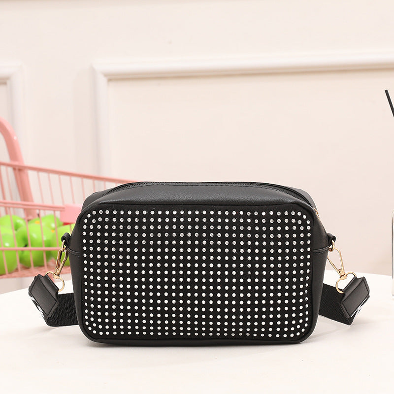 Wholesale PU Rivet Leisure Square Bag Single Shoulder Diagonal Cross Bag Chain Bag