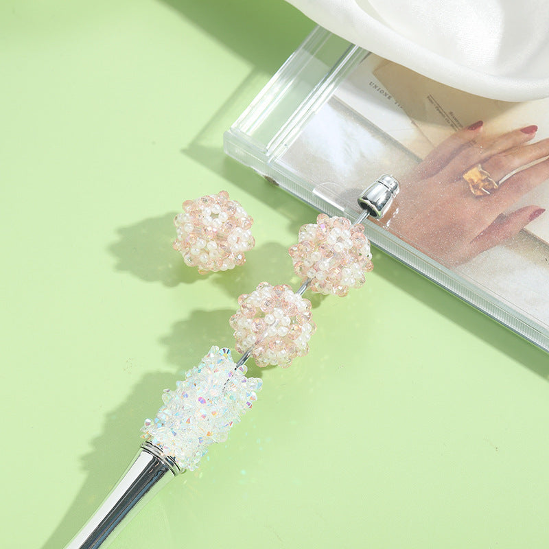Wholesale Hand-Woven Crystal Millet Beads Round Acrylic Beads