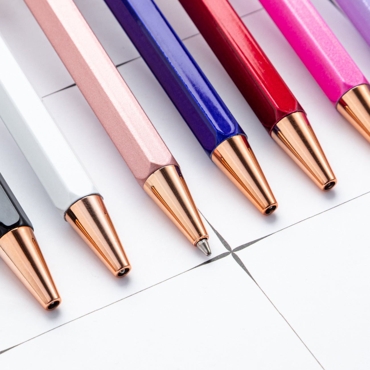 Wholesale Hexagonal Push Metal Ballpoint Pen