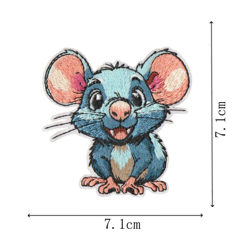 Wholesale Cute Cartoon Series Embroidered Patches Iron On Applique Badge For Clothing Towel DIY Decorative Fashion Accessory Gift Set Of 8