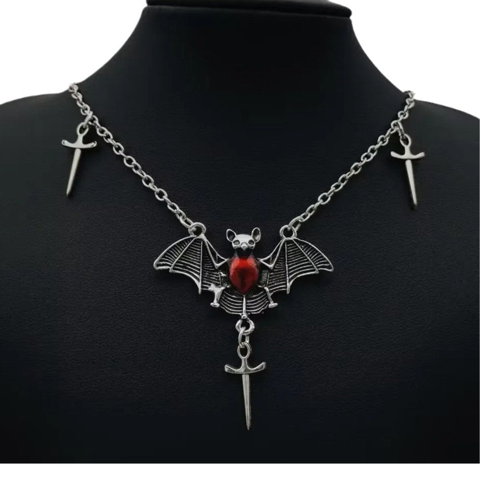 Wholesale  vintage gothic love bat jewelry necklace pendant necklace