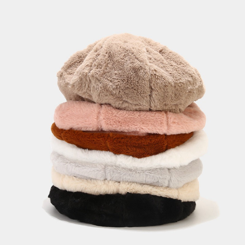 Wholesale Autumn and Winter Plush Thickened Warm Beret