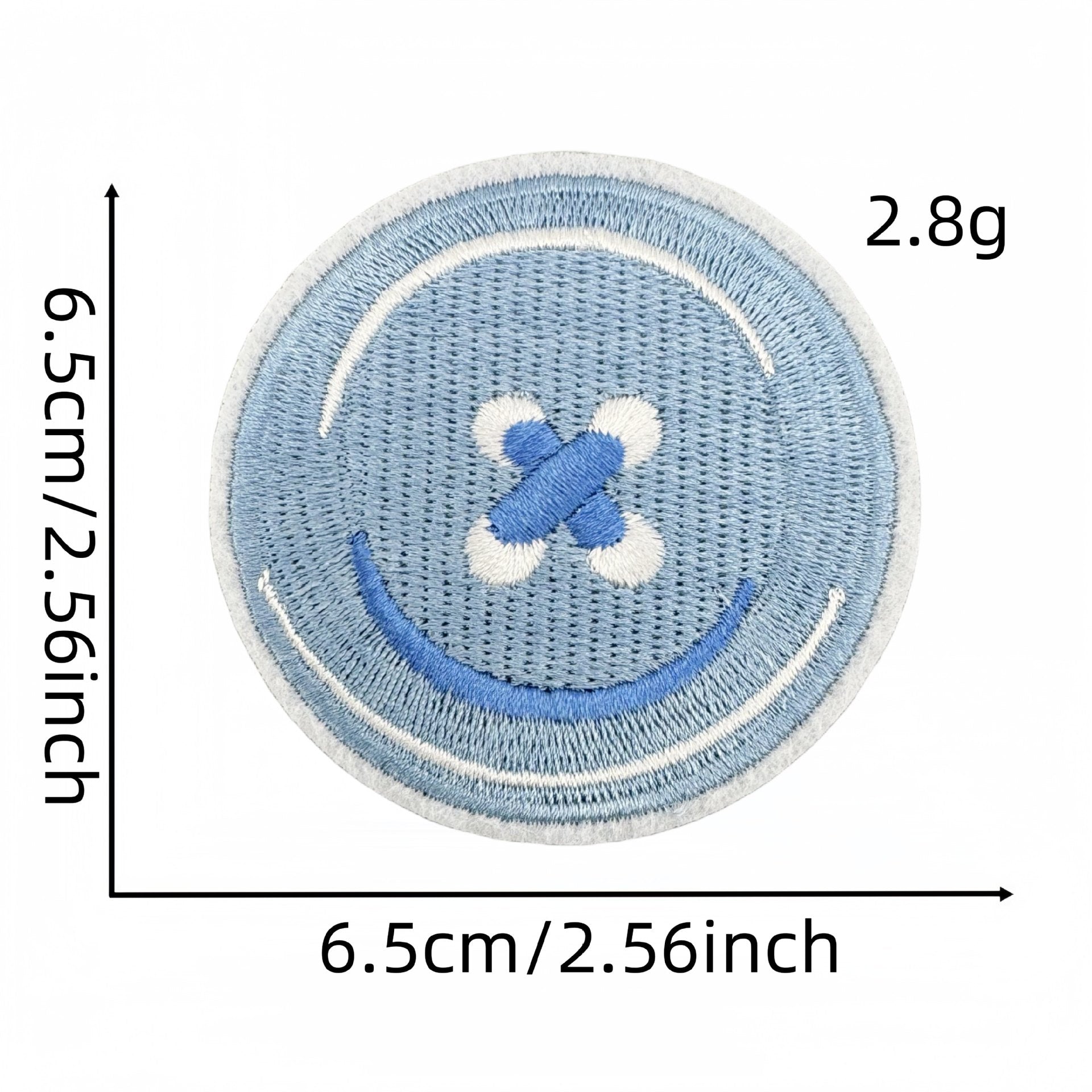 Wholesale Trendy Blue Cartoon Candy Embroidered Patch Applique For Clothing DIY Decorative Accent Resale