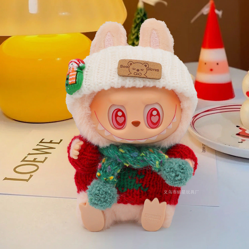 Wholesale 5pcs Christmas doll clothes 17cm keychain clothing set Doll Accessories