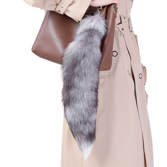 Wholesale of Oversized Fox Hair Pendant Keychains