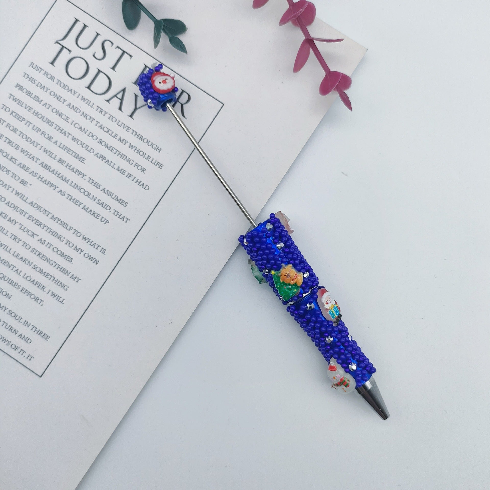 Wholesale Christmas Atmosphere Cute Beadable Pens