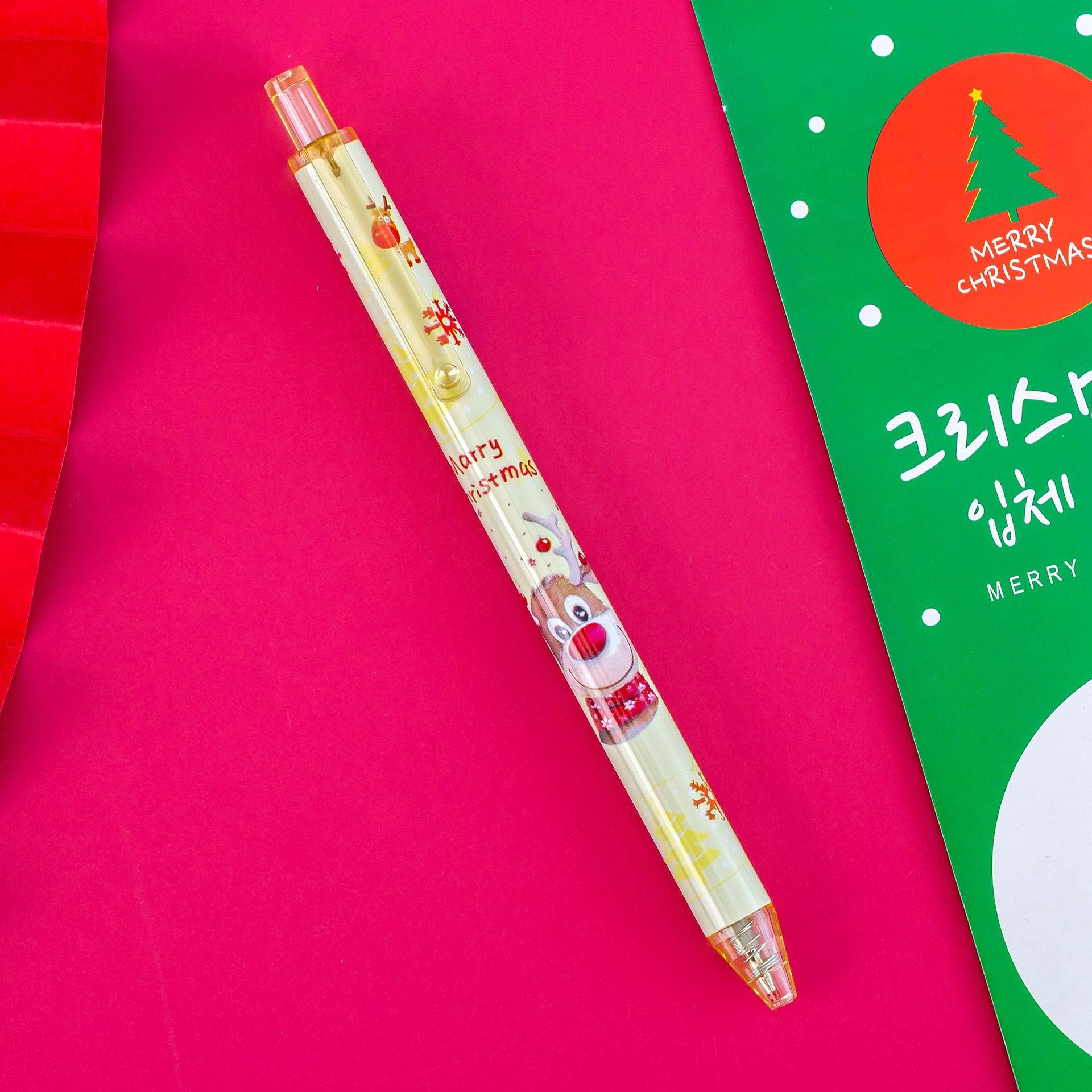 Wholesale Plastic Christmas Gifts Cartoon Press Rollerball Pen