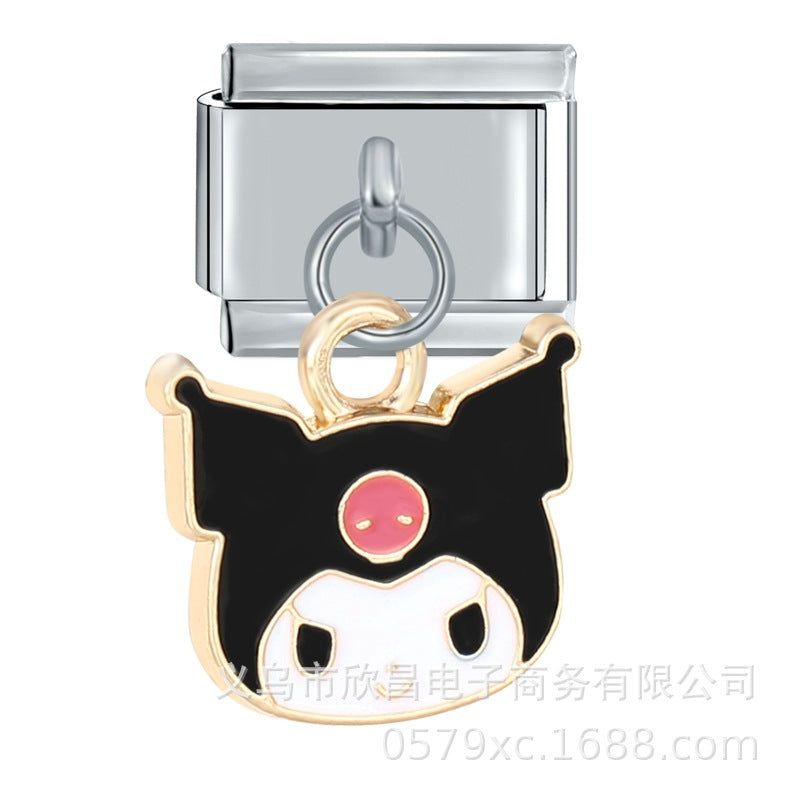 Wholesale Italian Charm Bracelet 9mm DIY Disassembly Stainless Steel Retro Brace Bracelet