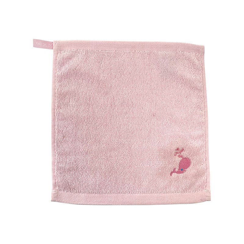 Wholesale cotton embroidered square towel 25*25 kindergarten early education class wipe hand wash face small square towel saliva Towel