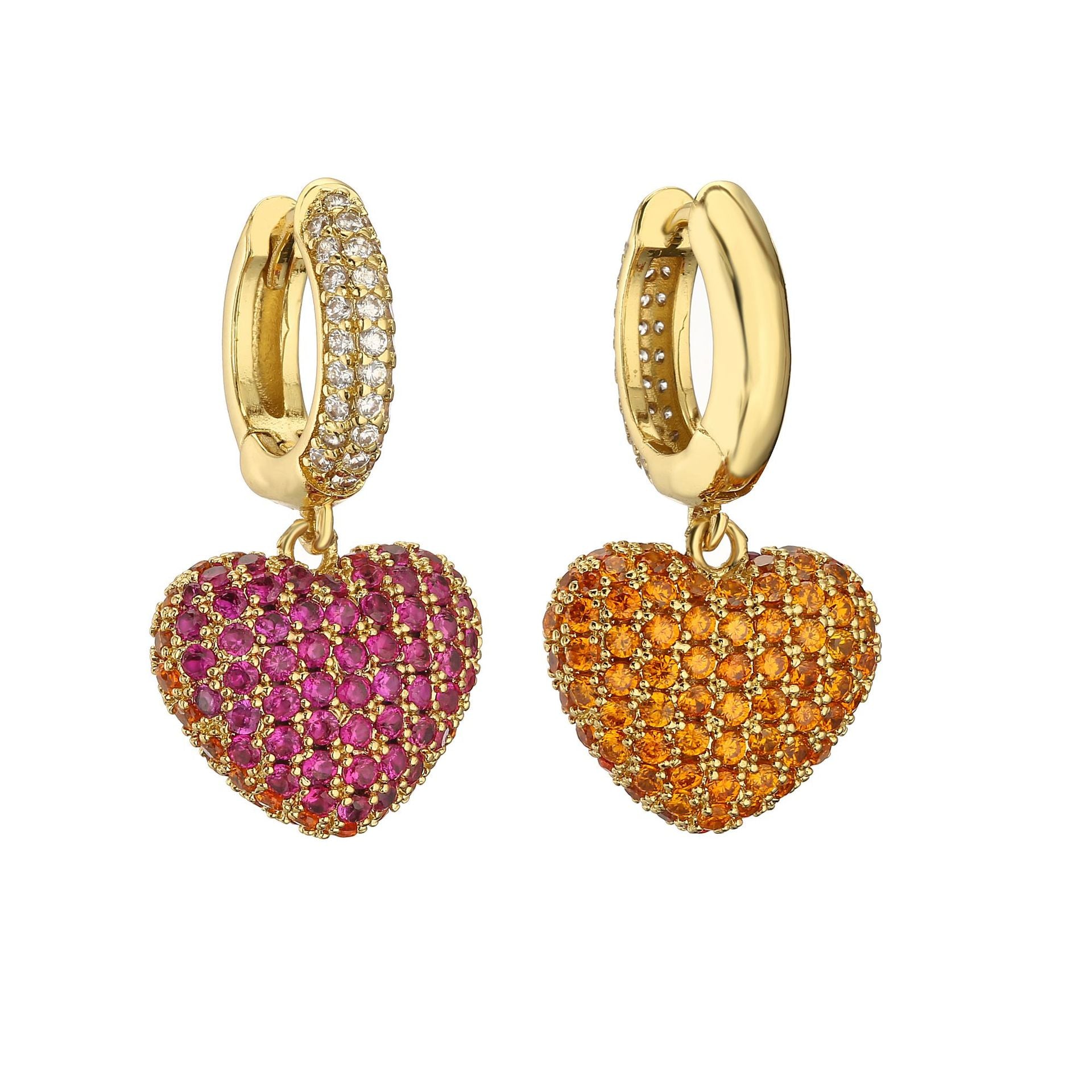 Wholesale two-color love pendant necklace earrings suit