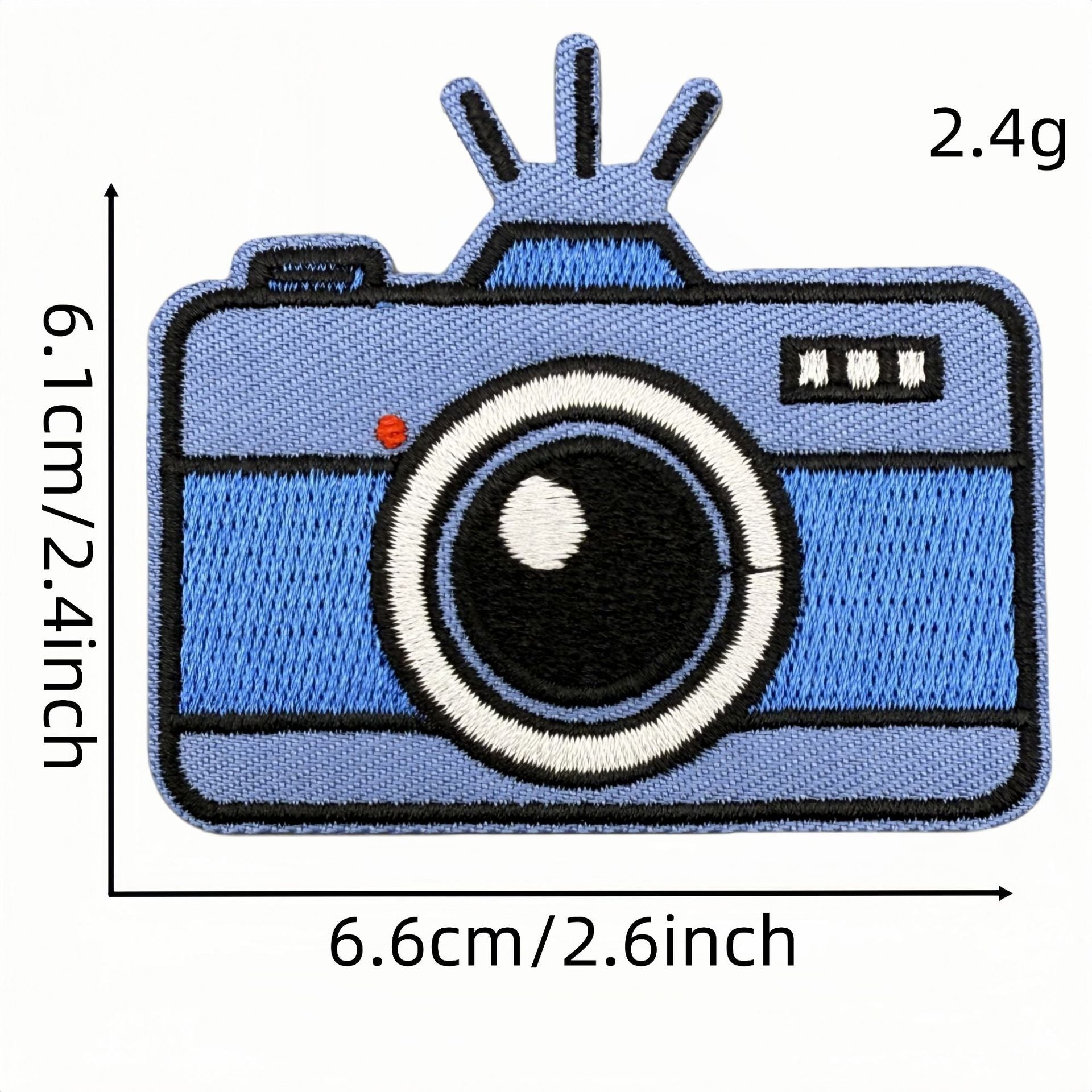 Wholesale Trendy Cartoon Camera Embroidered Iron On Patches For Clothing Decoration DIY Accessory