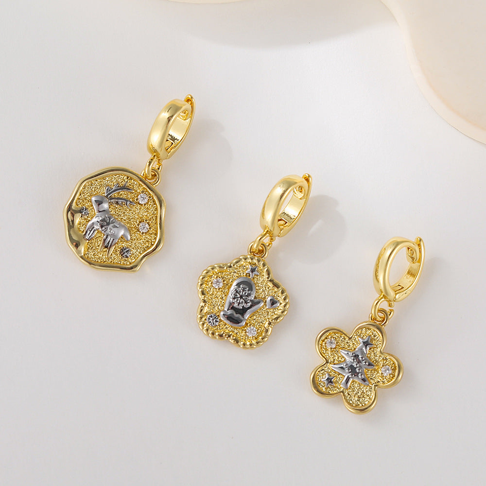 Wholesale Christmas Series Snowflake Reindeer Christmas Tree  Pendant Charms