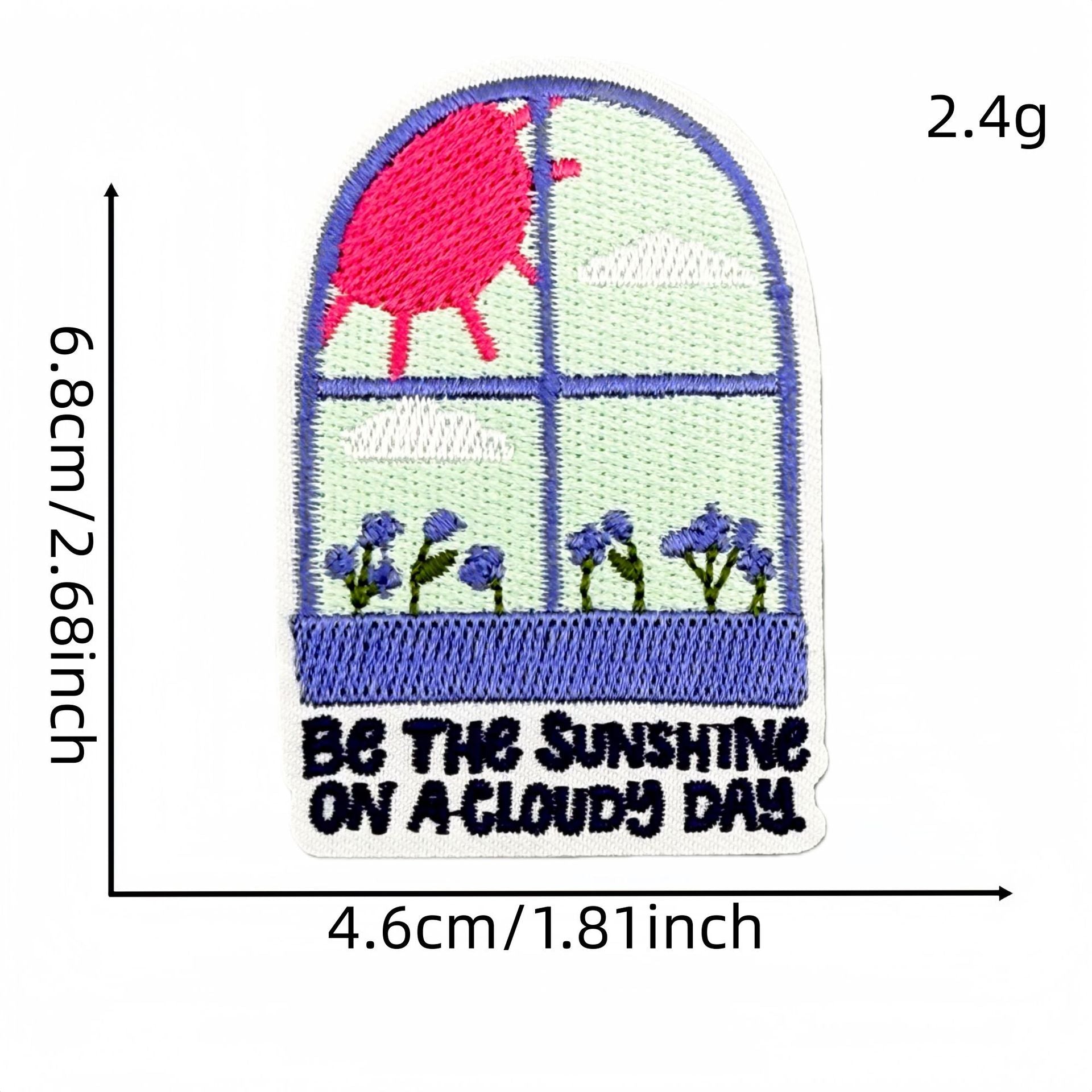 Wholesale Purple Graffiti Inspirational Embroidered Patch Iron On Applique For Clothing Bags DIY Craft