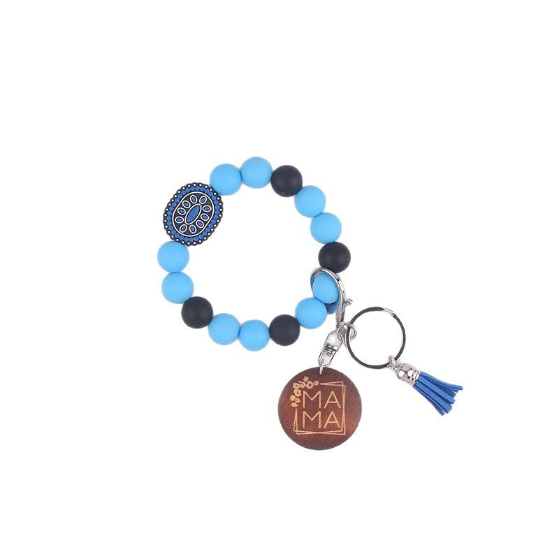 Wholesale Oval Gem Bracelet Creative Silicone Key Ring