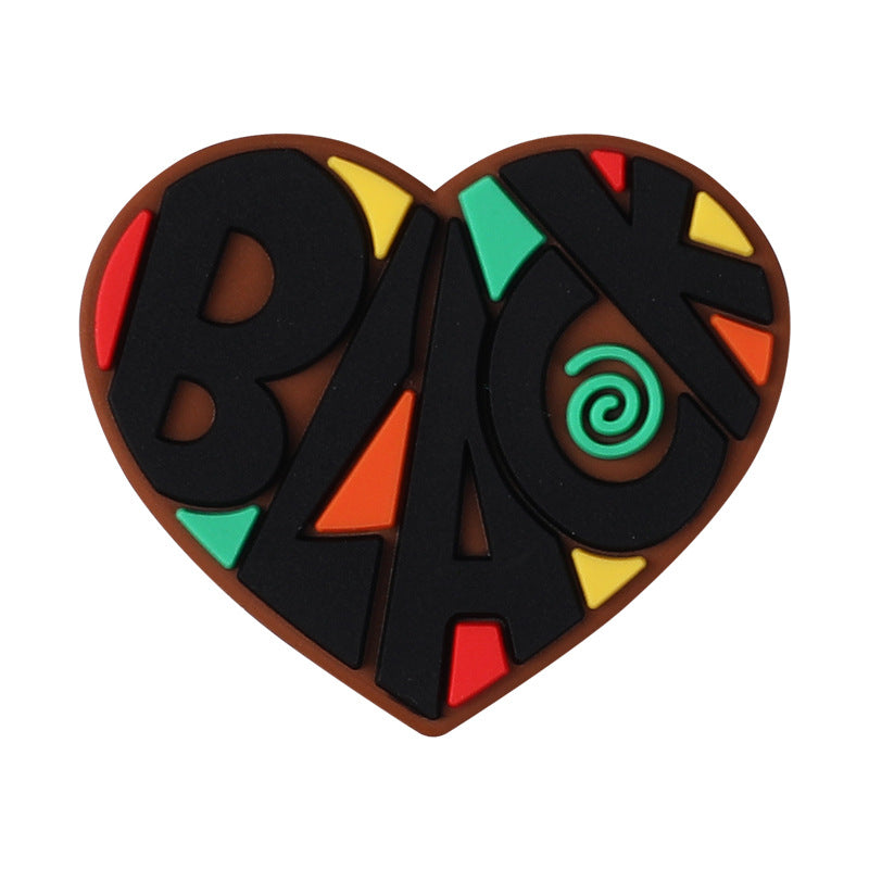 Wholesale 20pcs Black Girl Silicone Beads