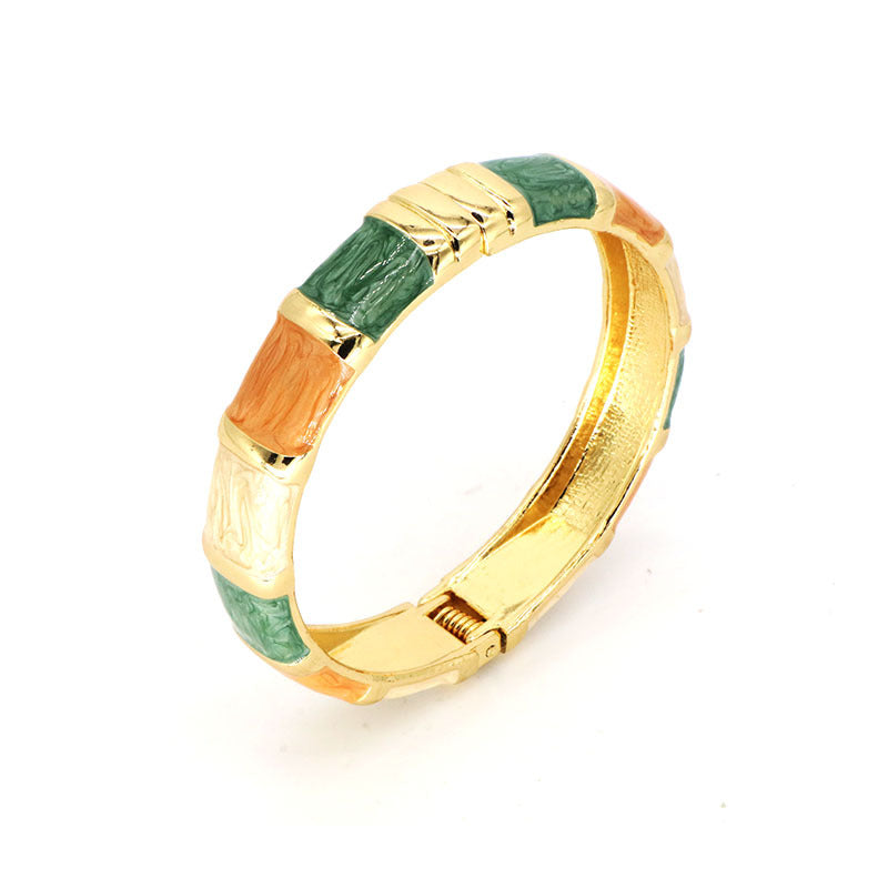 Wholesale personality colorful enamel oil-drop luxury bracelet