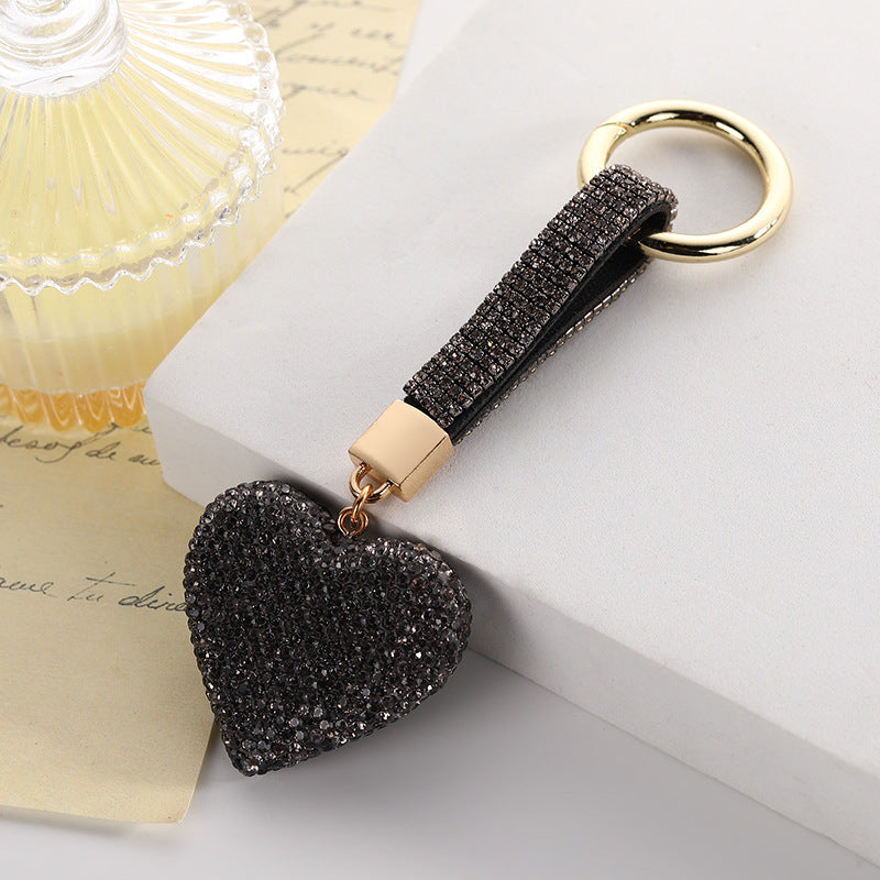 Wholesale Diamond-encrusted Clay Love Car Keychain