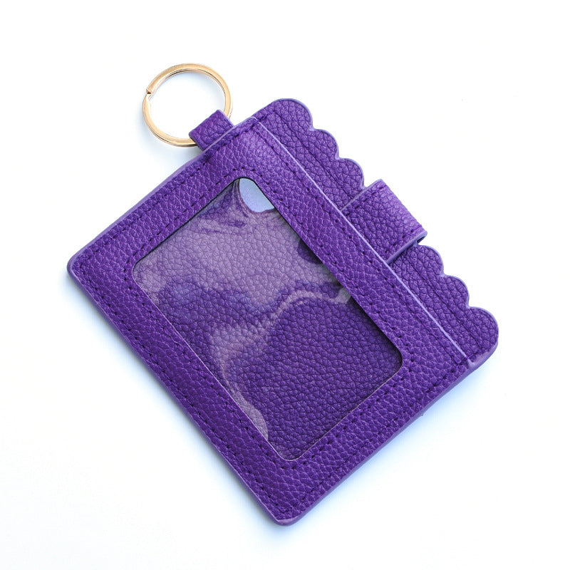 Wholesale Colored PU Leather Bank Card Bag, Fashionable and Creative Student Bus Card Holder Clip