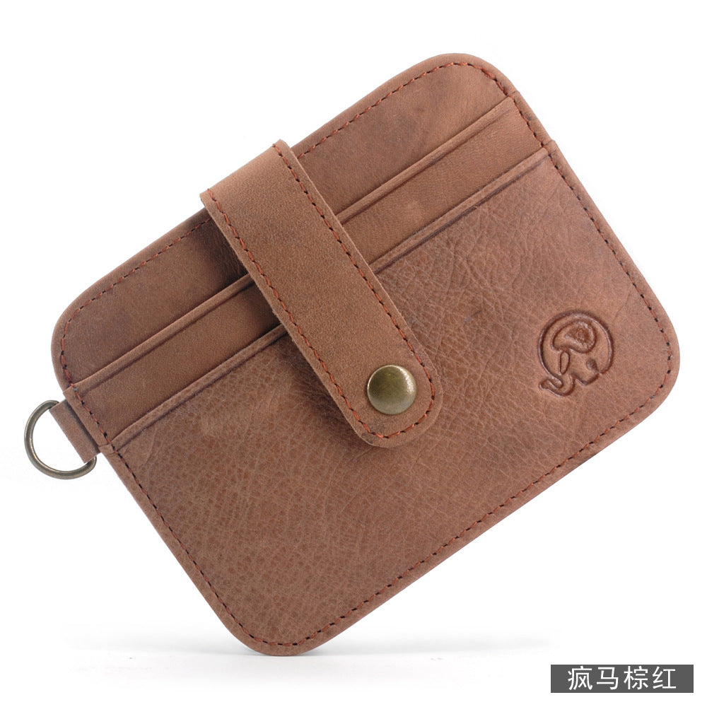Wholesale First layer cowhide ID card holder men' s wallet