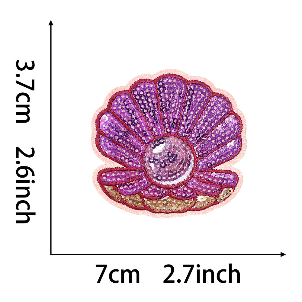 Wholesale  Summer Ocean Sports Watermelon Sandals Sequin Cloth DIY Patches