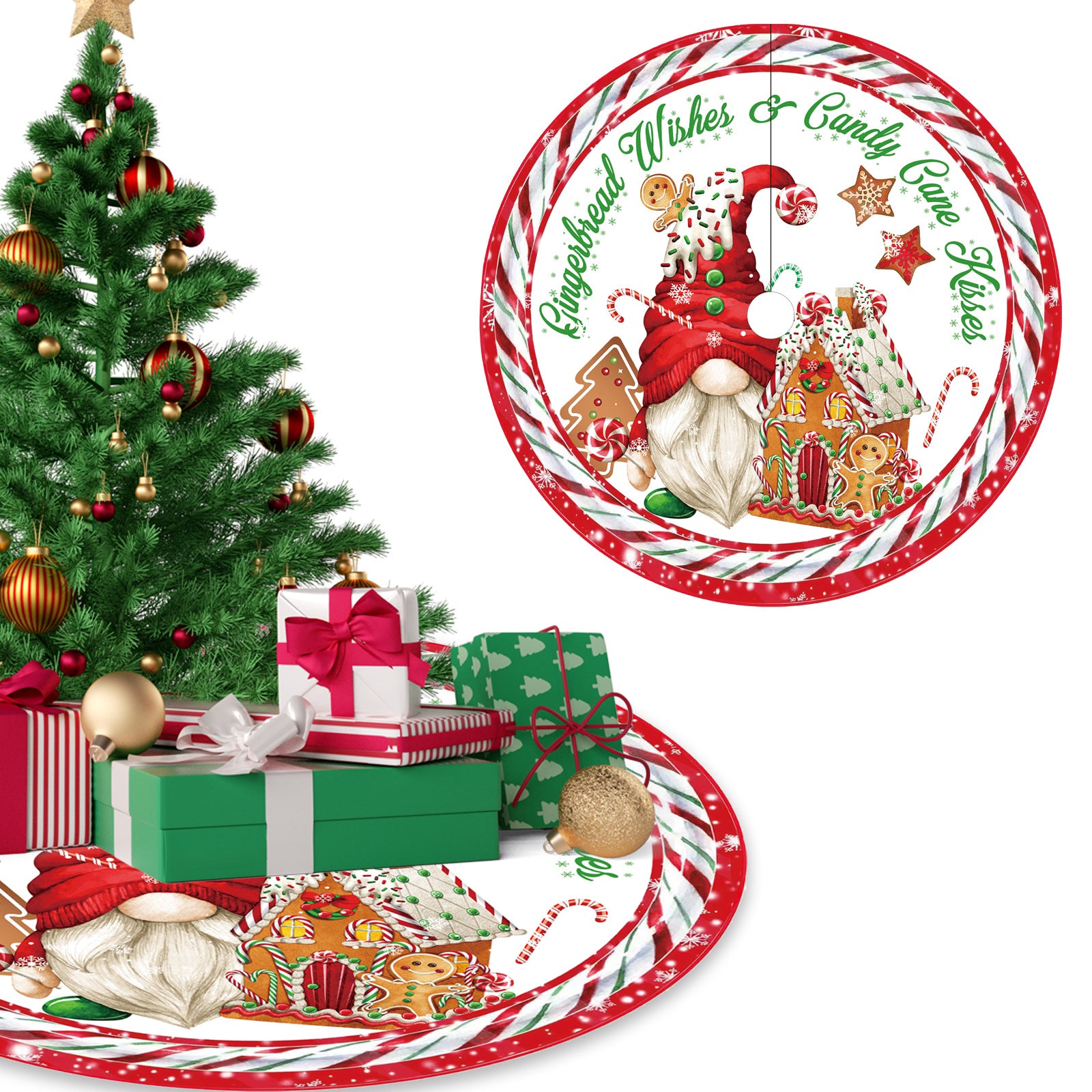 Wholesale 120CM Christmas Tree Skirt Forester Tree Bottom Dress