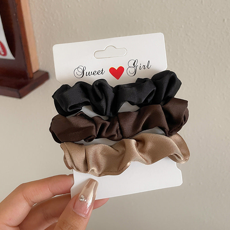 Wholesale Satin High Elasticity Durable Rubber Band Hair Tie