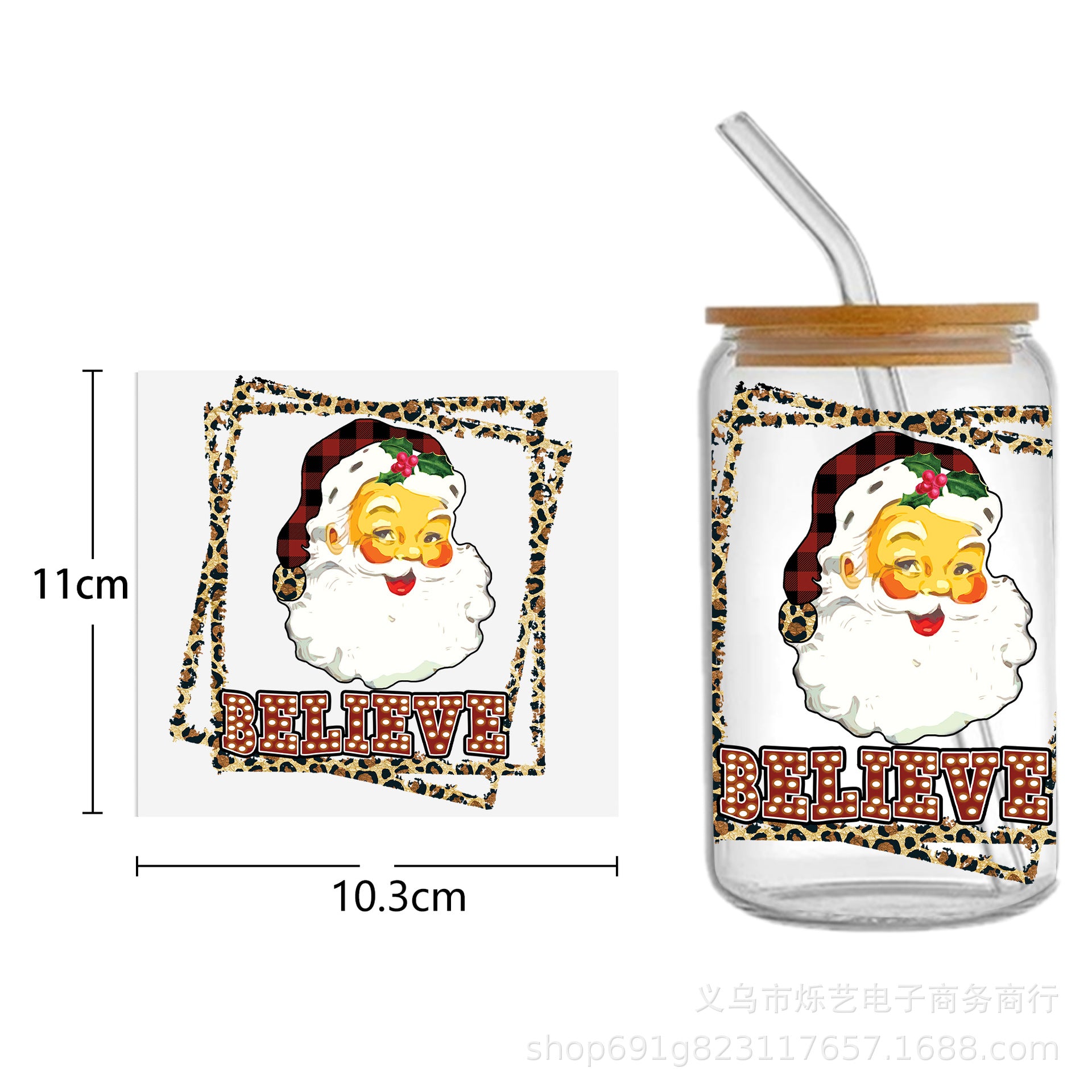 Wholesale Christmas series  Olaf  16oz Cup UV DTF Wraps
