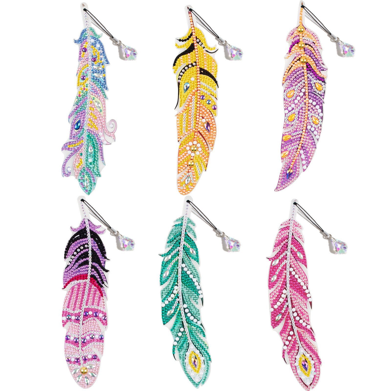 Wholesale Acrylic Diamond Feather Face Mask Cat Claw Bookmark
