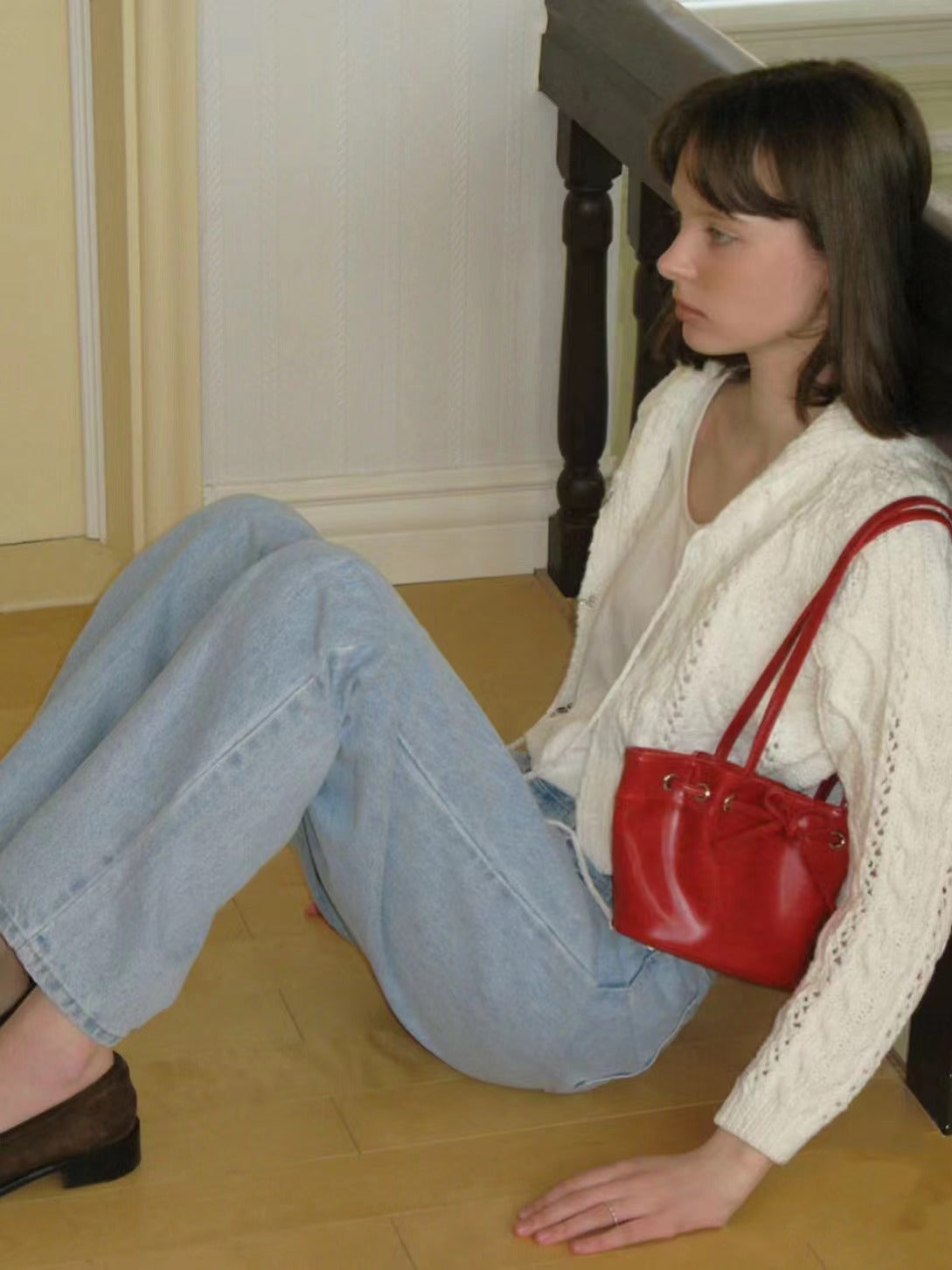 Wholesale Bow Fashion Single Shoulder Handbag Bucket Bag