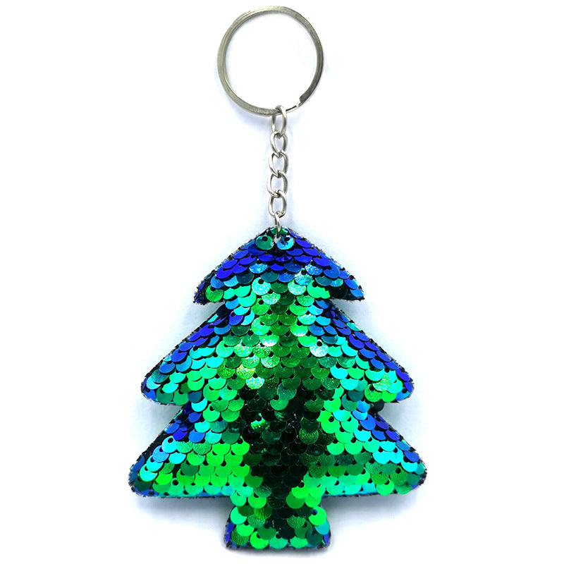 Wholesale Reflective Bright Surface Animal Plant PET Glitter Fashion Bag DIY Keychains