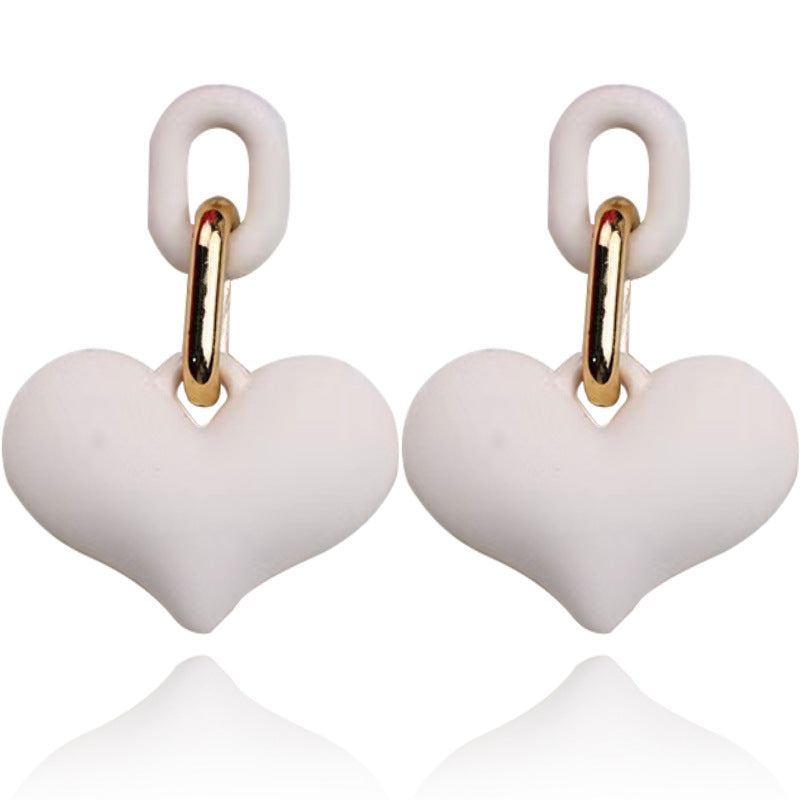 Wholesale Colorful acrylic heart earrings