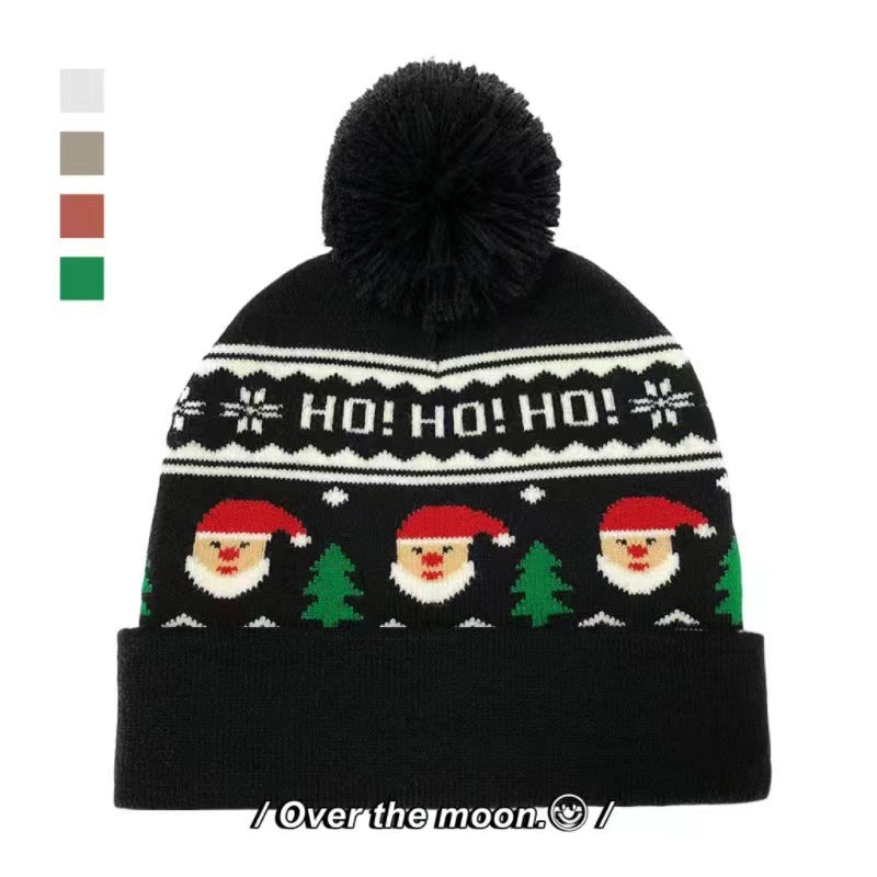 Wholesale Christmas Wool Ball Knitted Hat Wool Hat