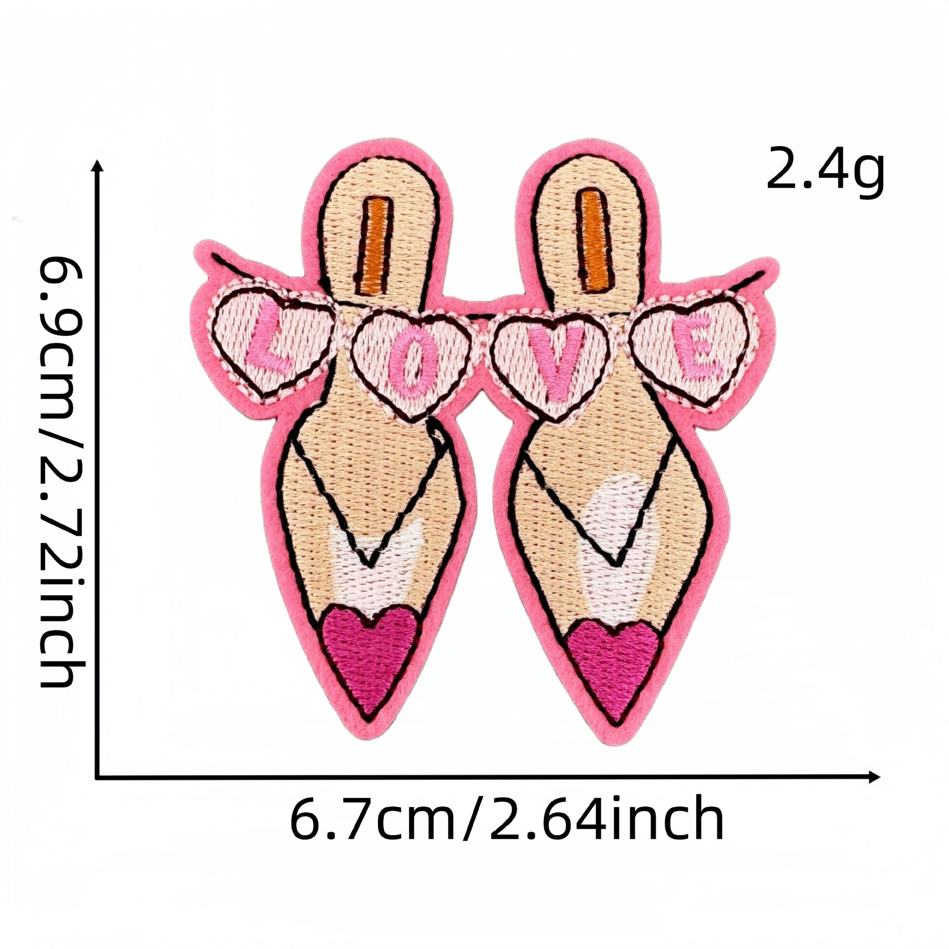 Wholesale Valentine' s Day Pink Love Cartoon Embroidery DIY Patches