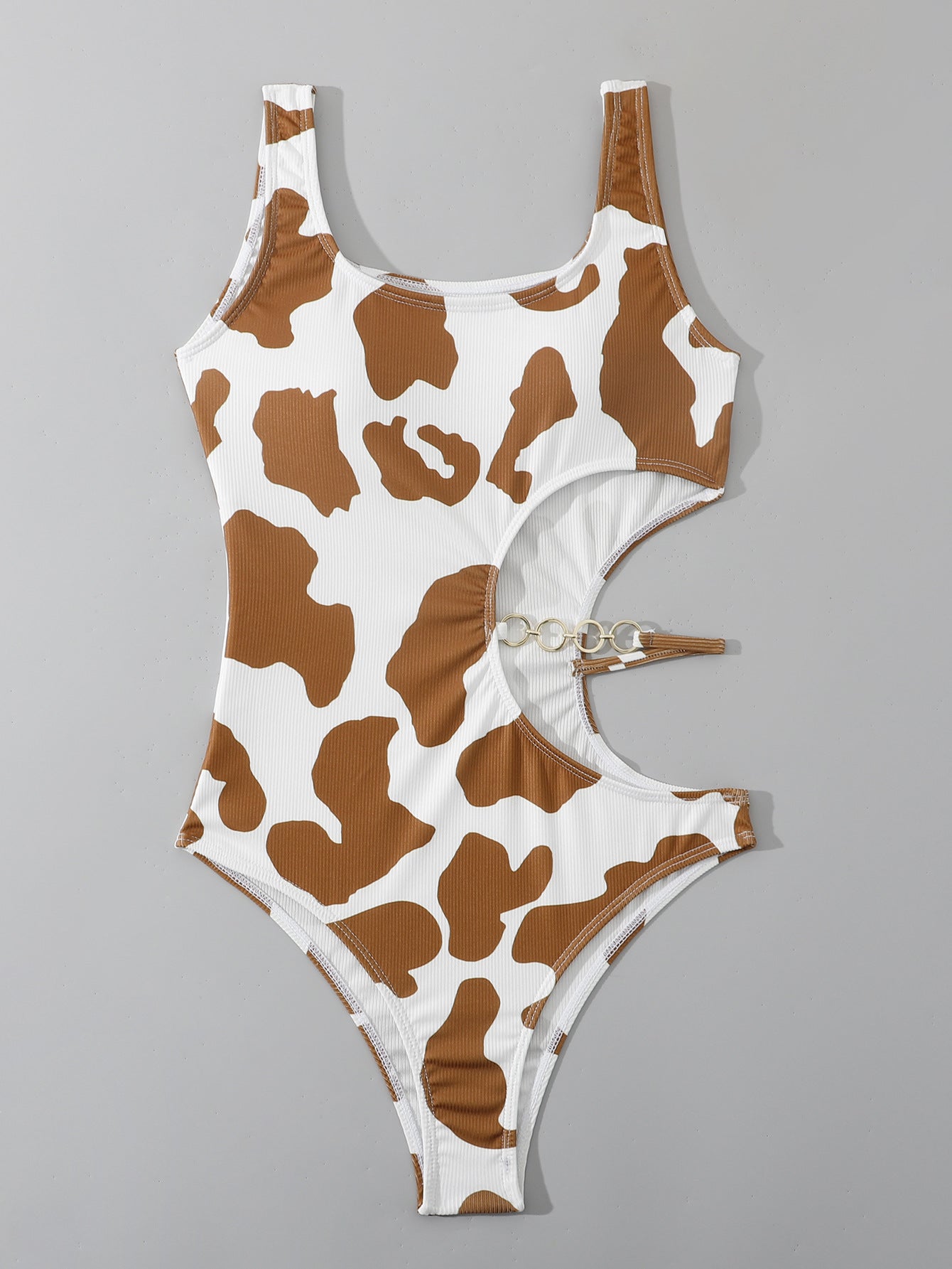 Wholesale Cow One Piece Bikini Chain Push Up Swimwear