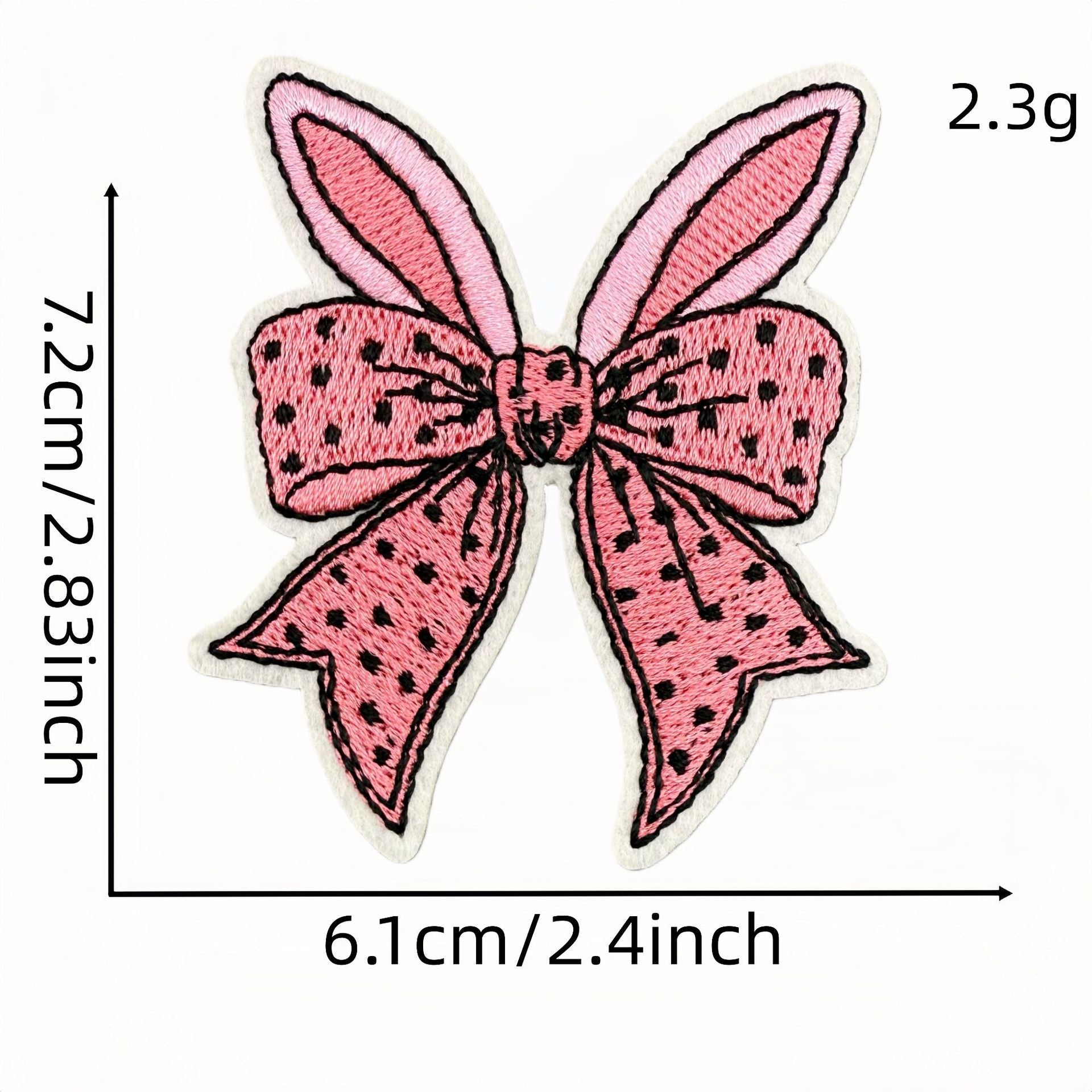 Wholesale Cloth Cartoon Bow Embroidery Patch Adhesive Iron On Decorative Applique For Bags And Clothing Everyday Use