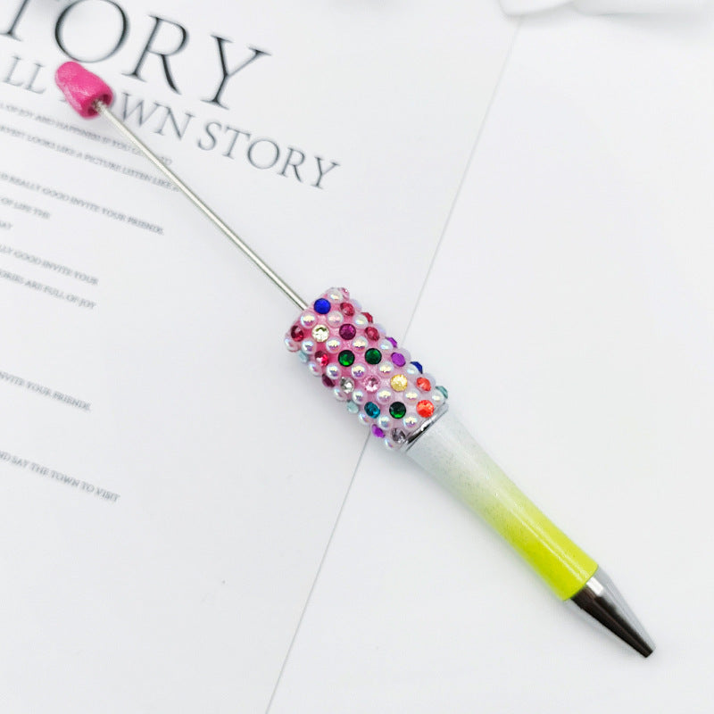 Wholesale Beadable Pens Gradient Color Candy Applied Diamond Pearl Beadable Pen