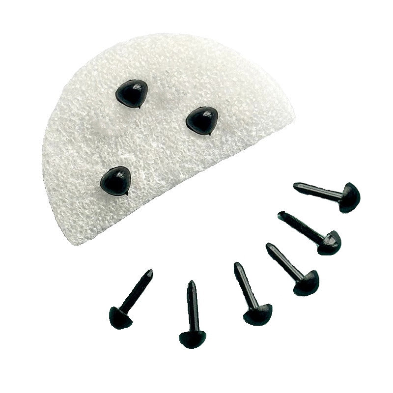 Wholesale Handmade DIY plush twisted stick accessories material doll black eyes nose Christmas hat scarf Accessories