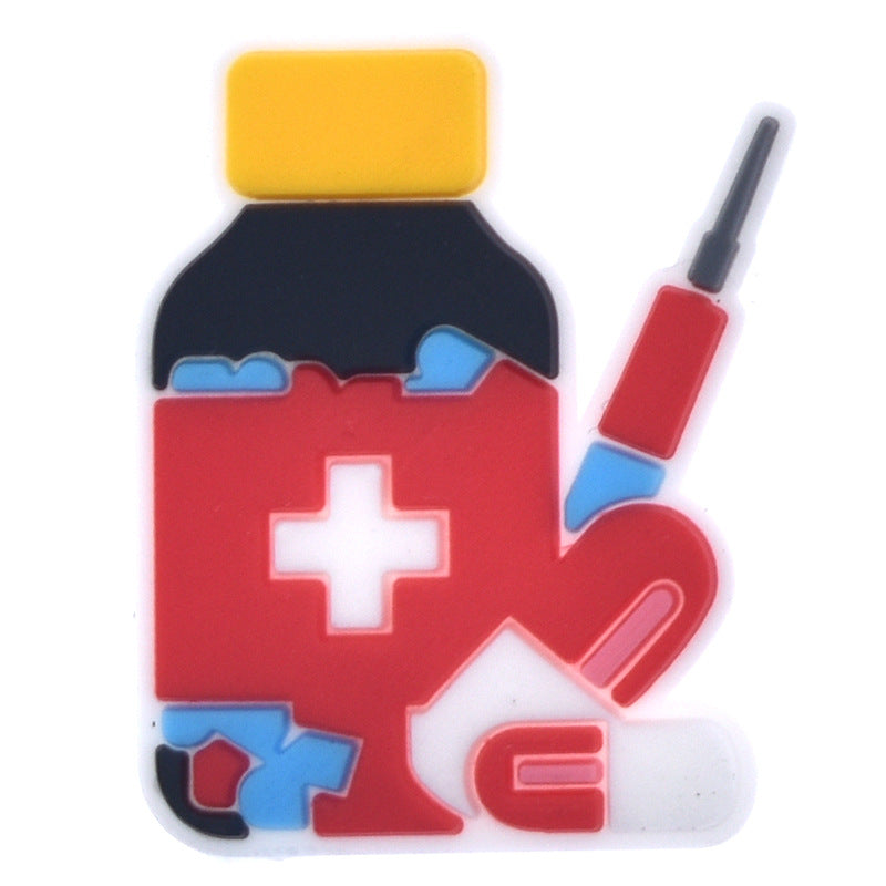 Wholesale 100pcs PVC Cartoon Medical Health DIY Shoe Buckle