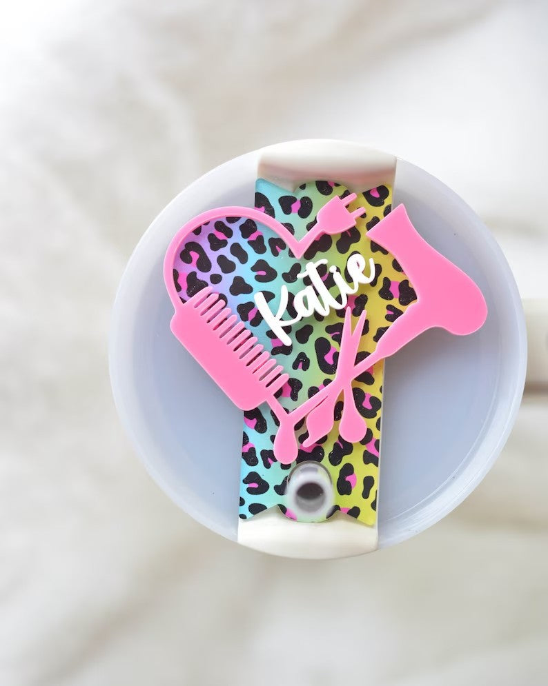 Wholesale personalized name 40 OZ 20/30 OZ  plastic cup lid label