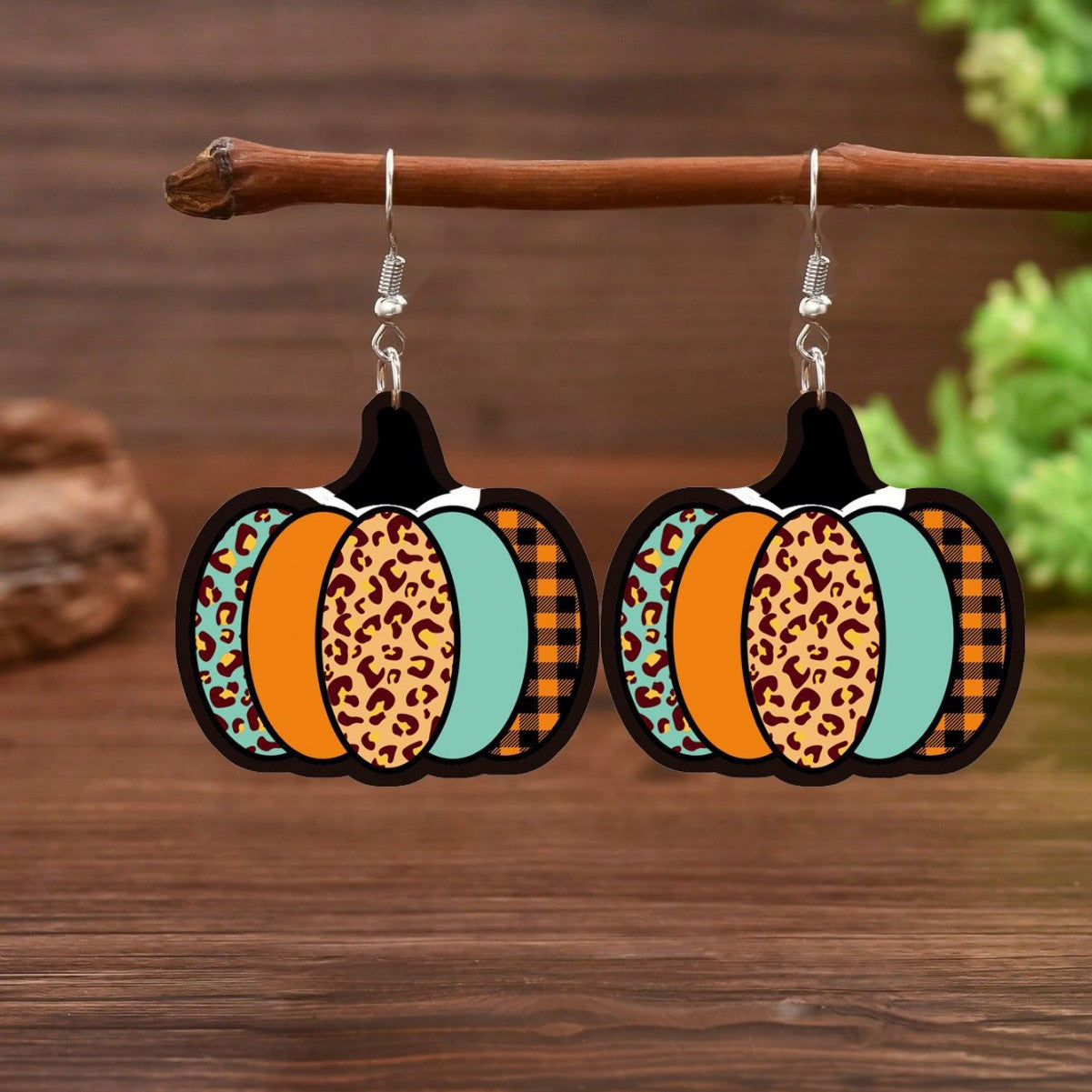 Wholesale Leather Earrings Autumn Thanksgiving Dwarf Pumpkin Earrings