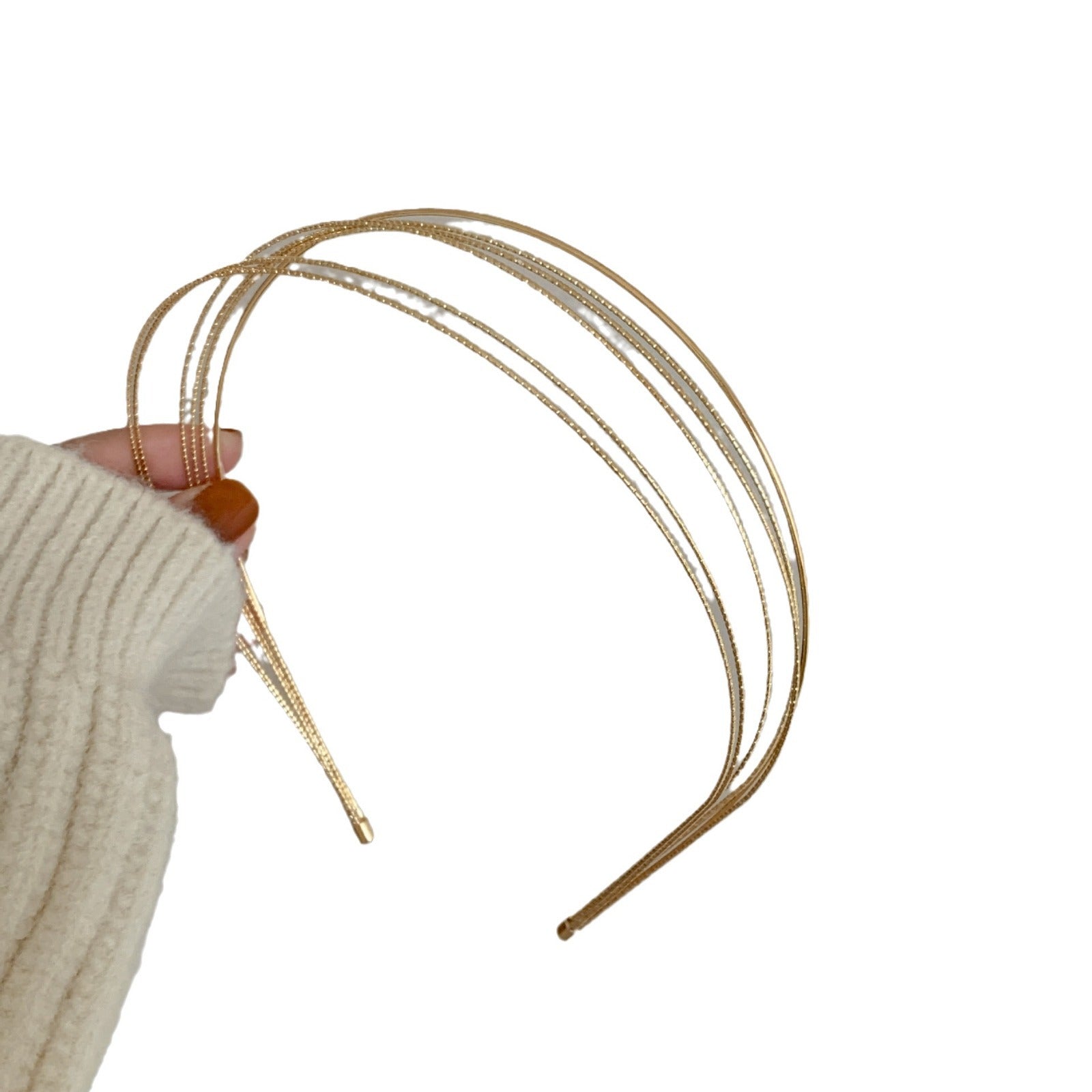 Wholesale Alloy thin metal multi-layer headband simple style headband female hair pressing head buckle hair clip