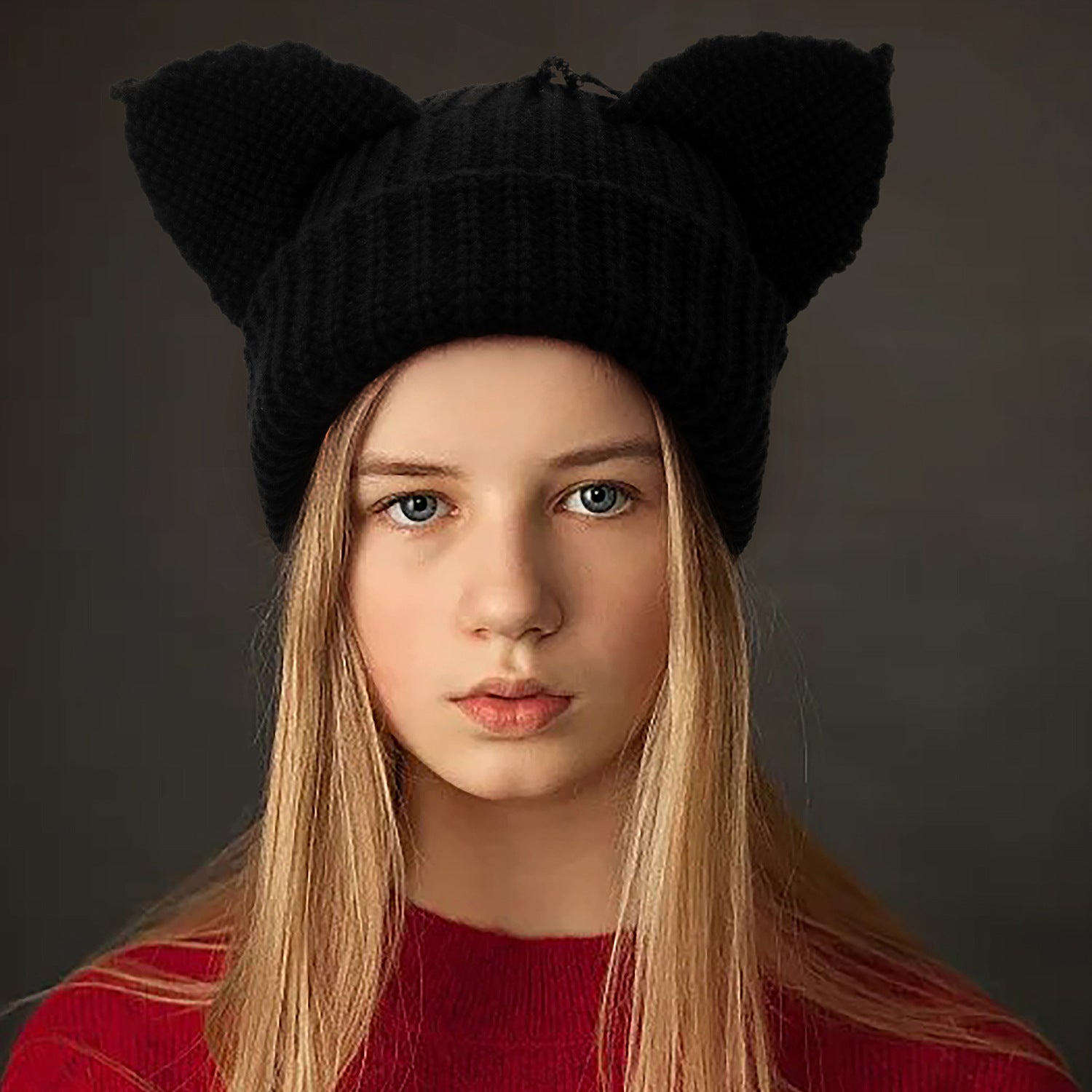 Wholesale Fashion Devil Ear Thickened Acrylic Knitted Hat